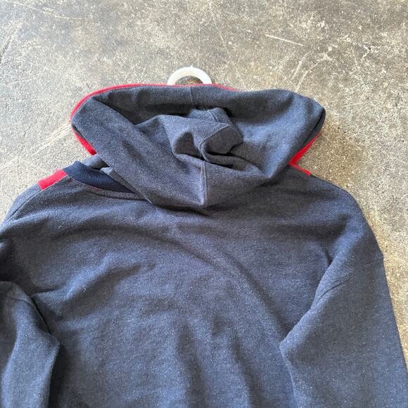 Tommy Hilfiger Crop Top Hoodie Womens S Blue Y2K Retro Sweater Sweatshirt - Picture 5 of 9